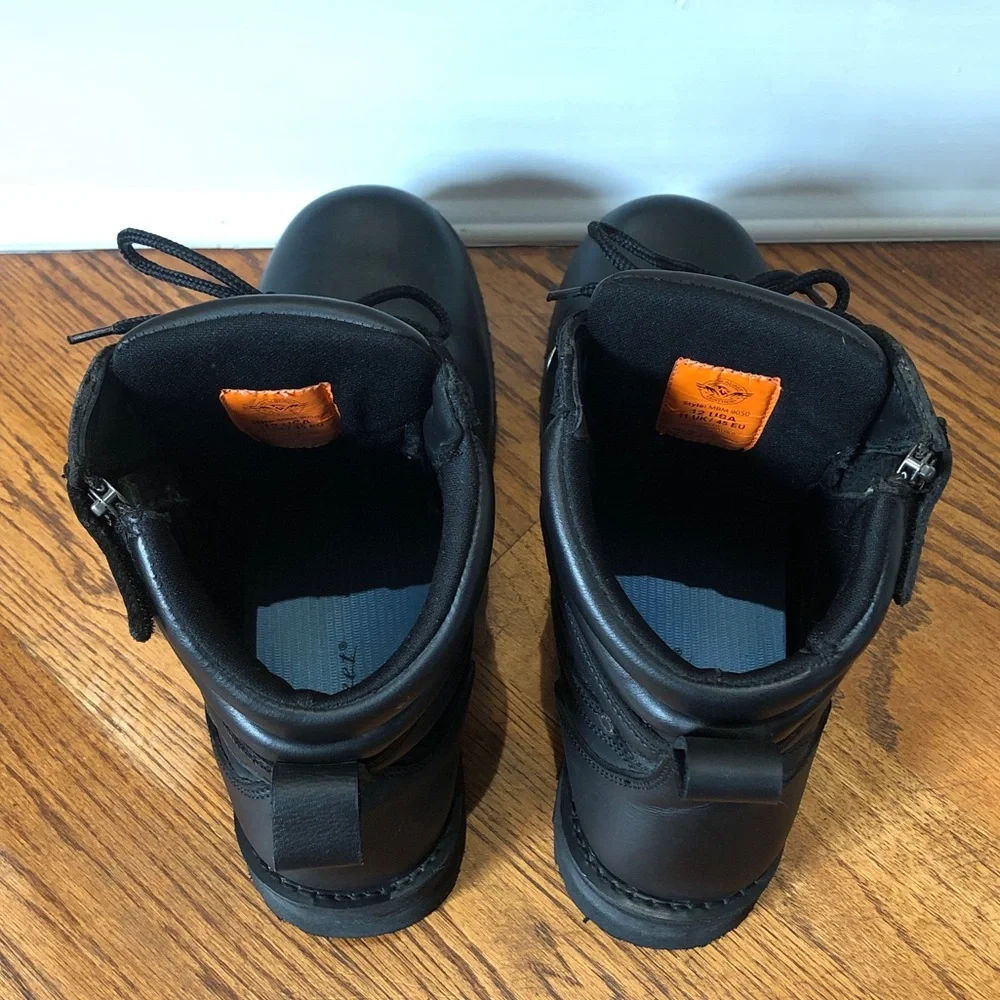 Milwaukee Leather 9050 Men's Leather Motorcycle Rider Boots + Superfeet Insoles!
